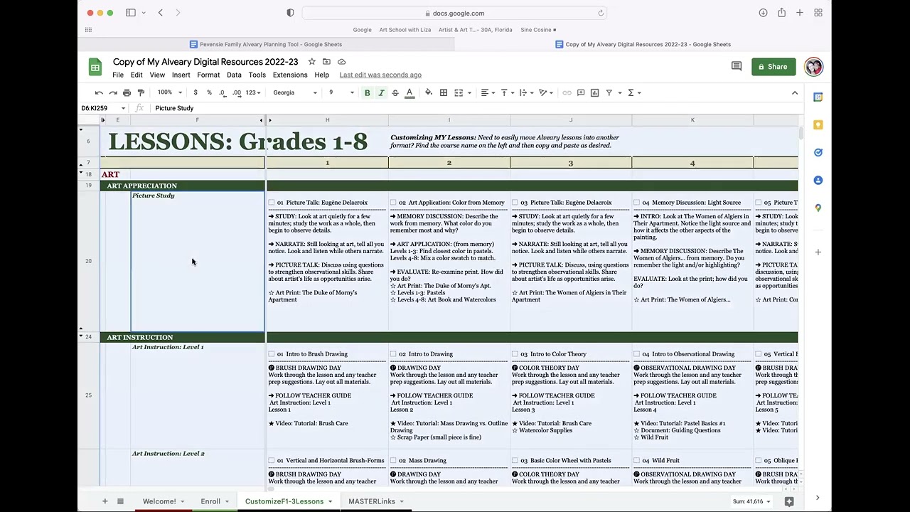 Magic Spreadsheet Homeschool Planner (Alveary version)