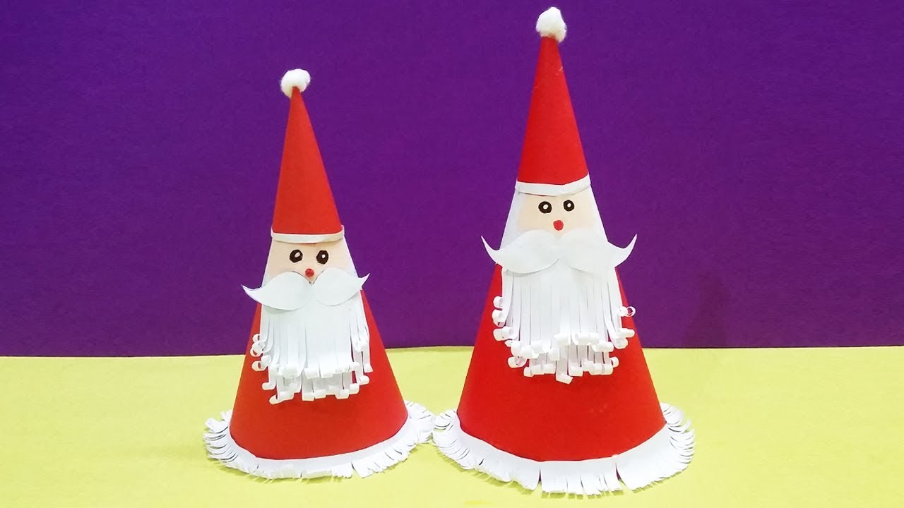 How to Make #SantaClausCap with Paper | How to Make #SantaClaus 2021 |  Santa Claus Cap Making