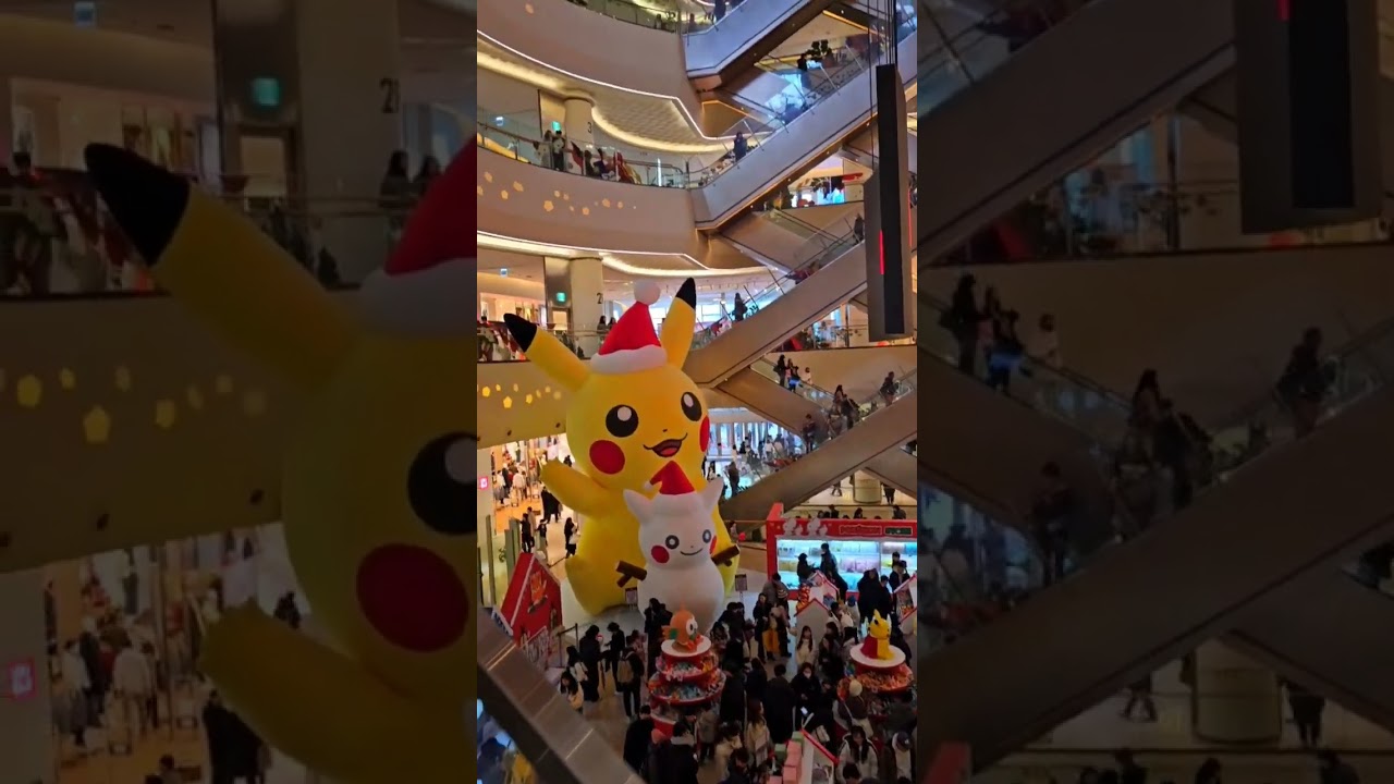 Large Pikachu at Lotte World Mall in Seoul 