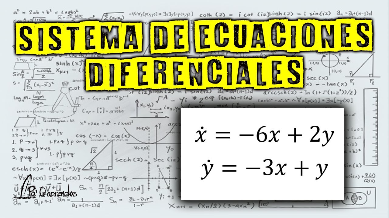 Solución de un sistema de ecuaciones diferenciales de 2x2
