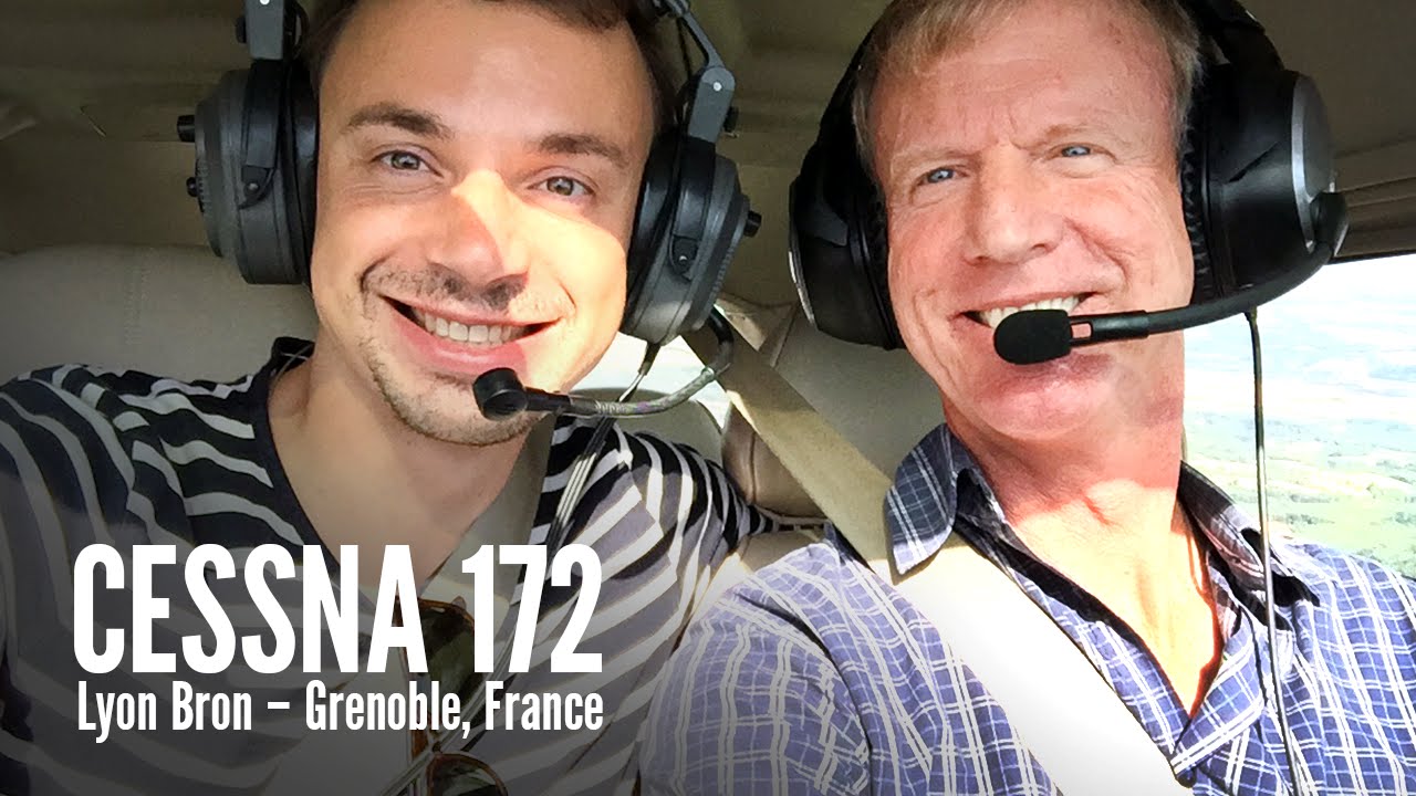 Cessna 172: flight from Lyon Bron to Grenoble