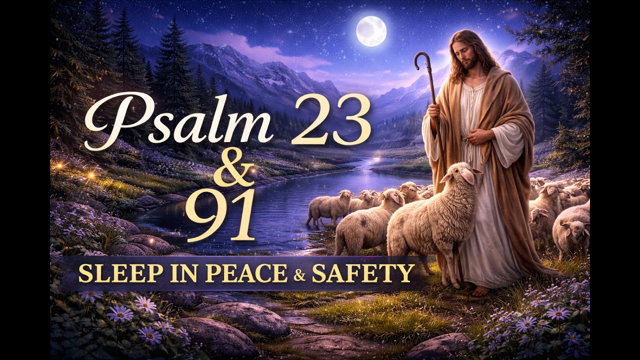 Fall Asleep to Psalm 23 & Psalm 91 | God's Protection & Peace | Bible Reading for Sleep