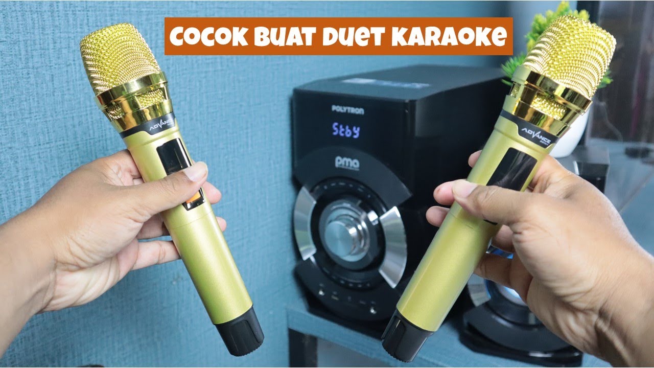 DUA MIC WIRELESS ADVANCE BUAT DUET KARAOKE TEST PAKAI POLYTRON PMA 9507 / PMA 9527
