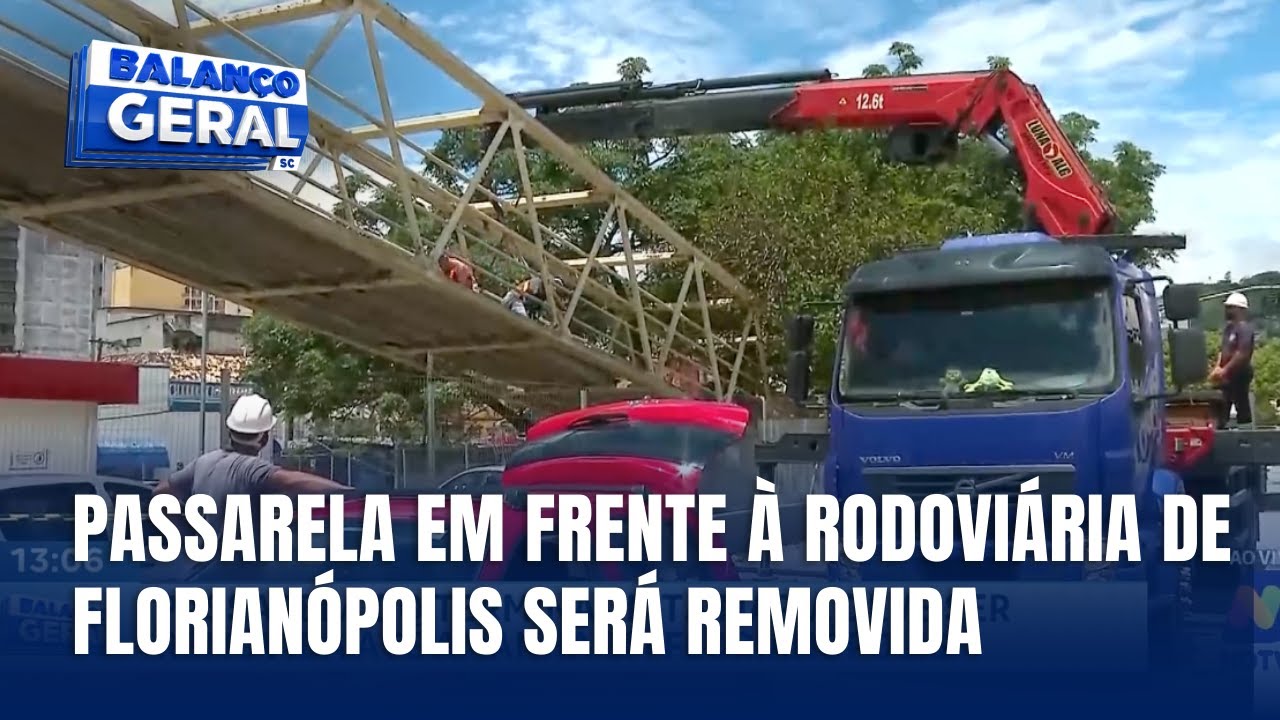 Passarela em frente à rodoviária de Florianópolis será removida após pressão do MP