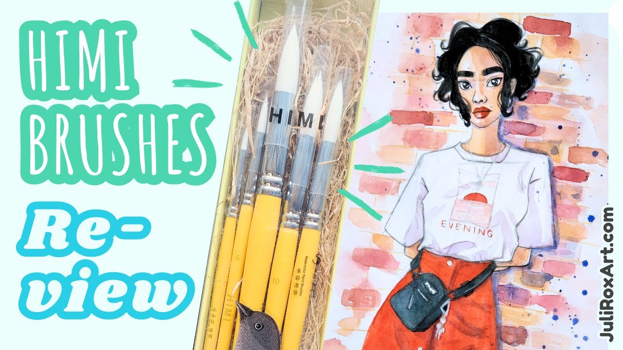 HIMI Brush Set REVIEW &mdash; testing HIMI/Miya paintbrushes (for watercolor and gouache)
