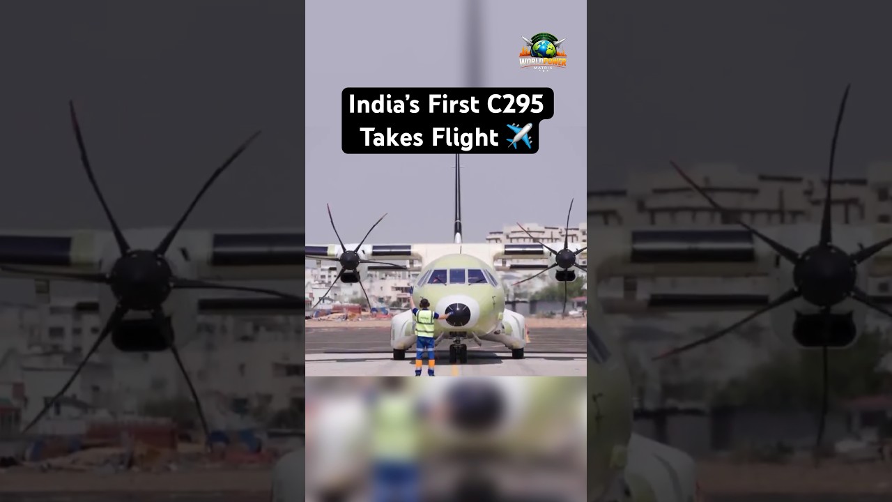 India&rsquo;s First C295 Takes Flight #shorts #defencenews #india #fighterjet