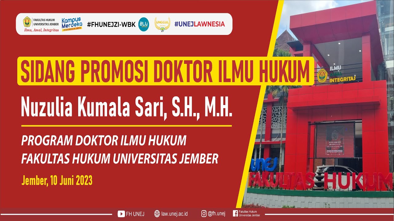 Sidang Promosi Doktor Ilmu Hukum 