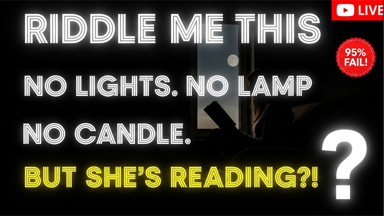 No Lights… But She’s Reading?! 🤯 LIVE Logic Riddle