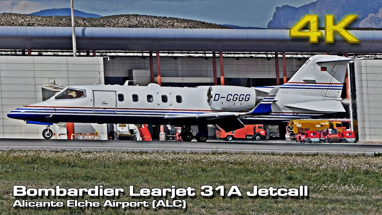 Bombardier Learjet 31A [4K] Rocket Takeoff! (D-CGGG) Alicante