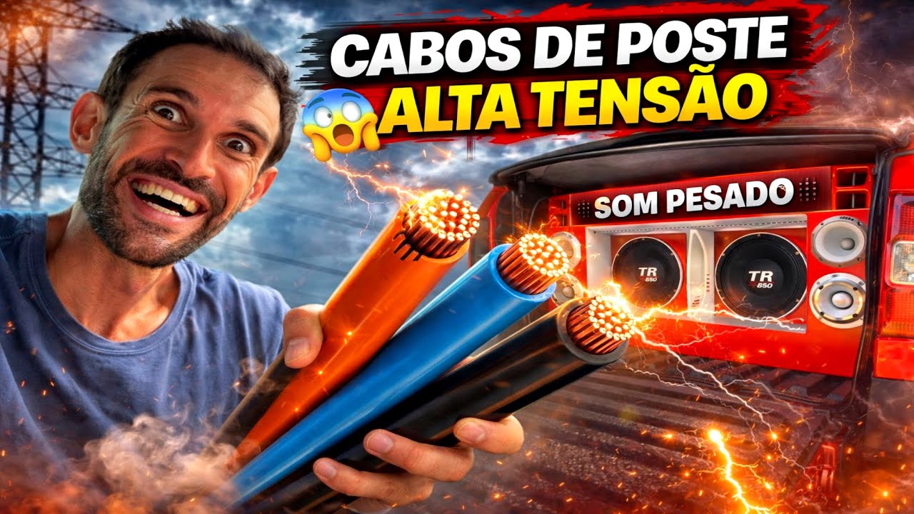 USANDO CABO DE POSTE PARA ALIMENTAÇÃO DA STESTOM VULCAM 5.000