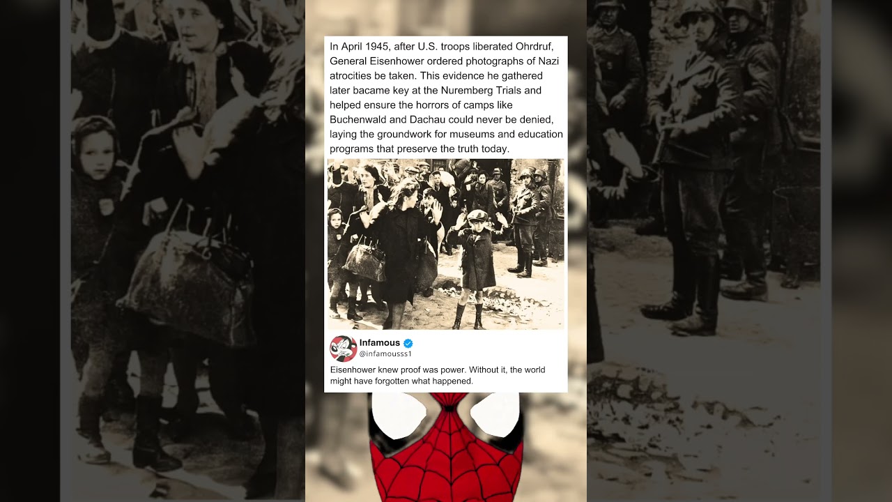 In April 1945, after U.S. troops liberated Ohrdruf, General Eisenhower ordered photographs of Nazi