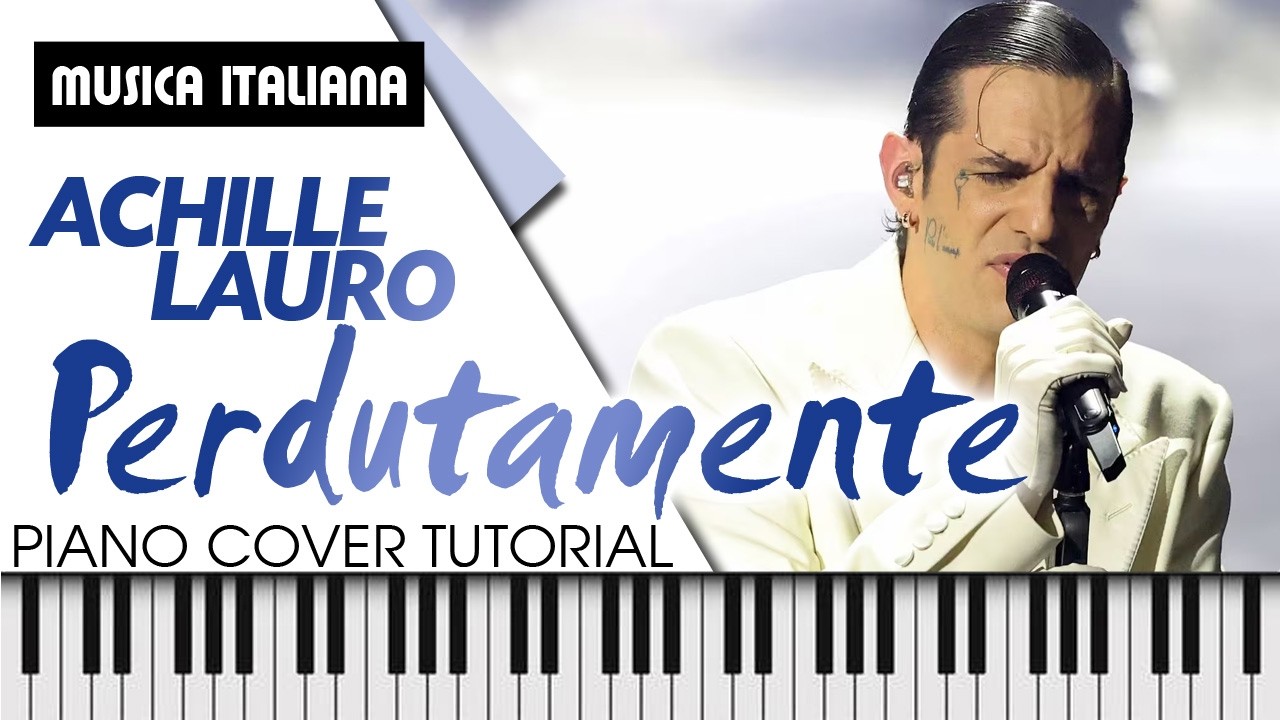 Perdutamente – Achille Lauro 🎹 Piano Tutorial Facile | Synthesia Piano Cover
