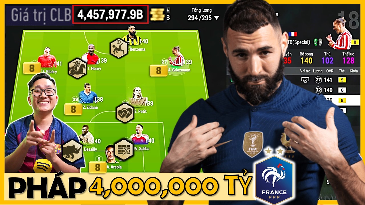 4,000,000 Tỷ Bay Màu I Love Mang Về Siêu Đội Hình TUYỂN PHÁP CỰC MẠNH Cùng Benzema WS +6