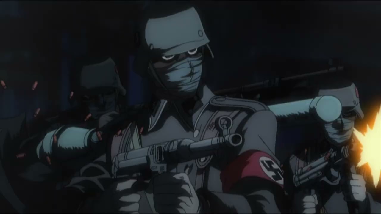 Hellsing ULTIMATE EP5-Integra car chase scene [Dubbed] [1080p]