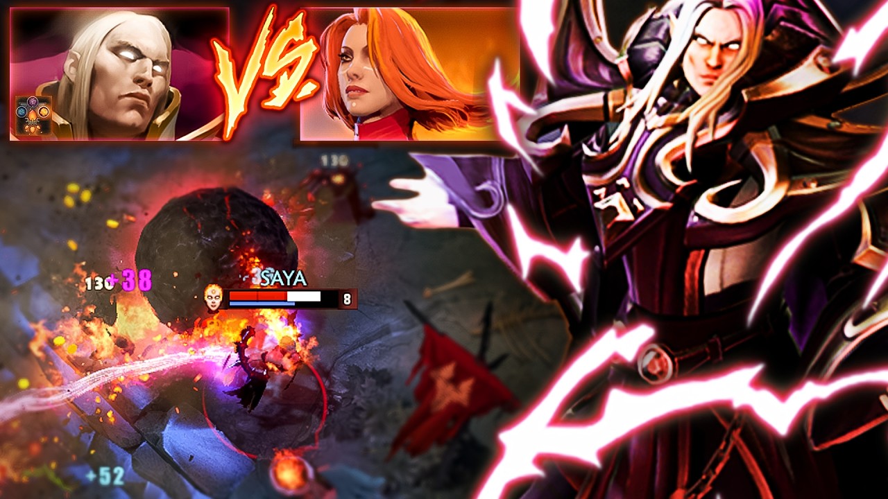 8-Min Witch Blade?!  Invoker DESTROYS Lina Mid | Dota 2 Invoker