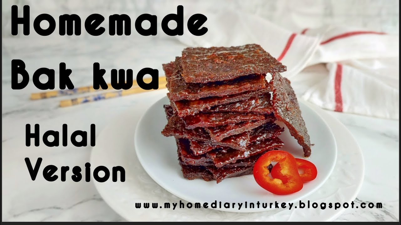 Homemade halal version Bak Kwa ( Beef Bak Kwa).