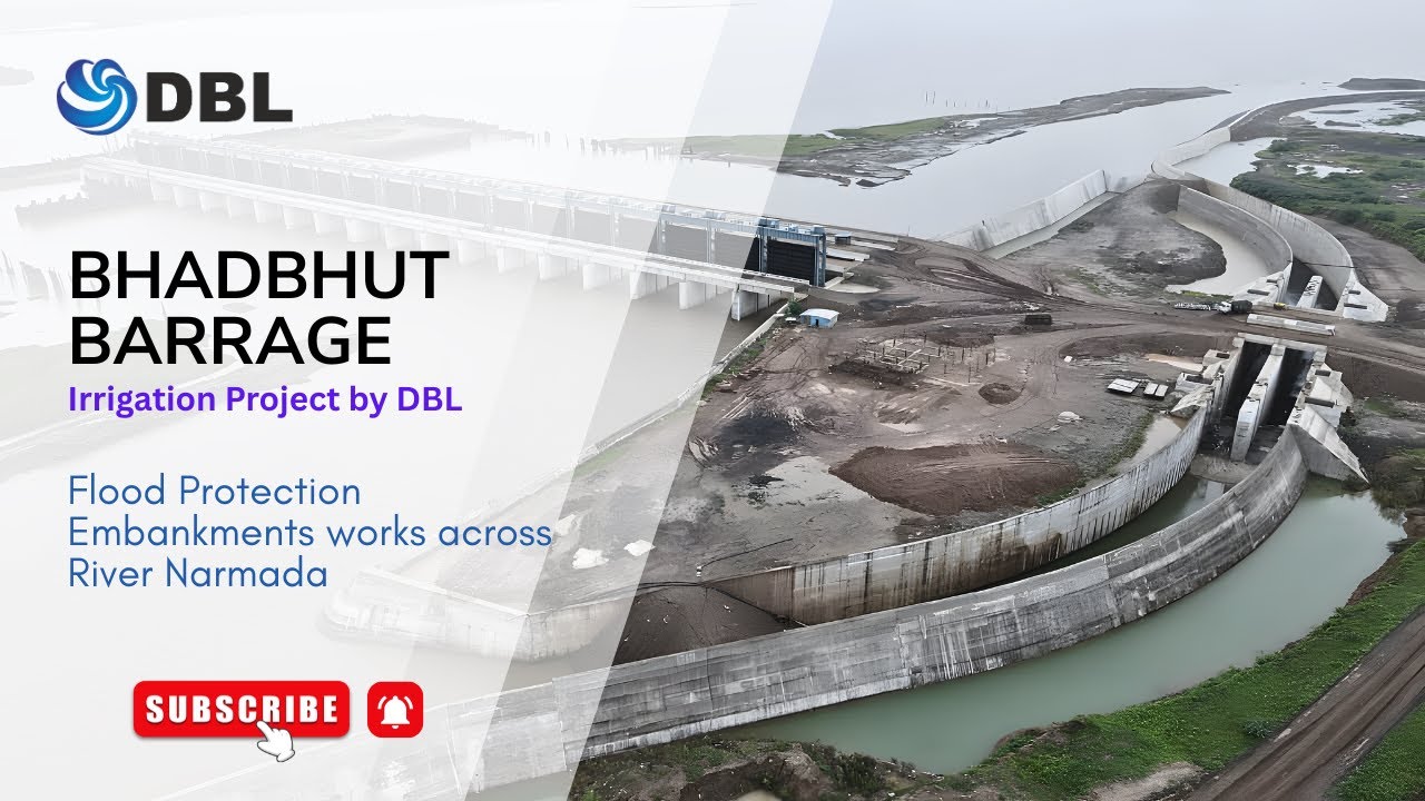 Bhadbhut Barrage Irrigation Project across Narmada River in Gujarat.