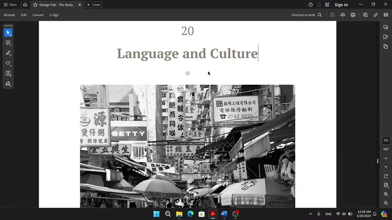 Linguistics Chapter 20 Language and Culture Part 1 (Culture) 20 شرح علم اللغة جابتر