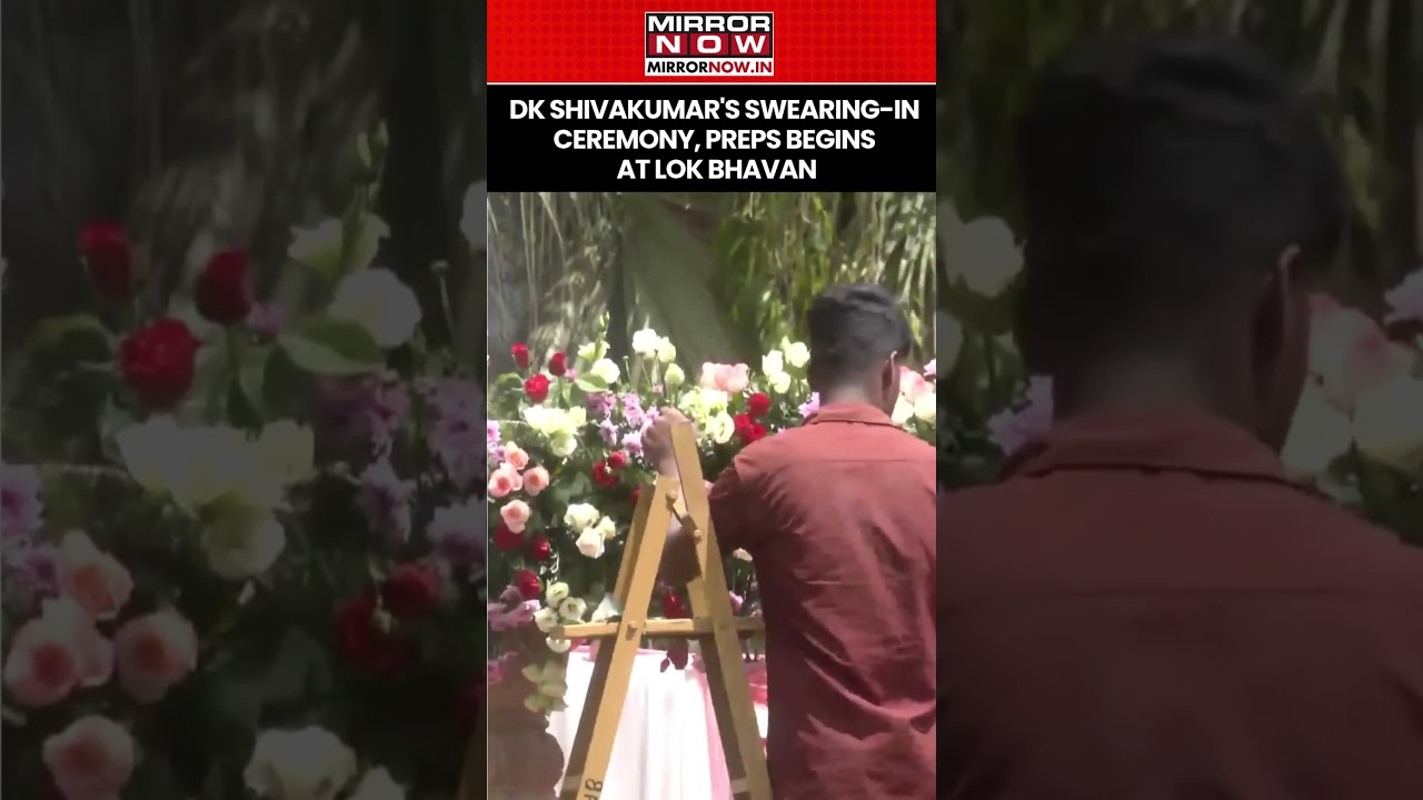 DK Shivakumar's Swearing-in Ceremony As CM, Preparation Begins At Lok Bhavan #shorts