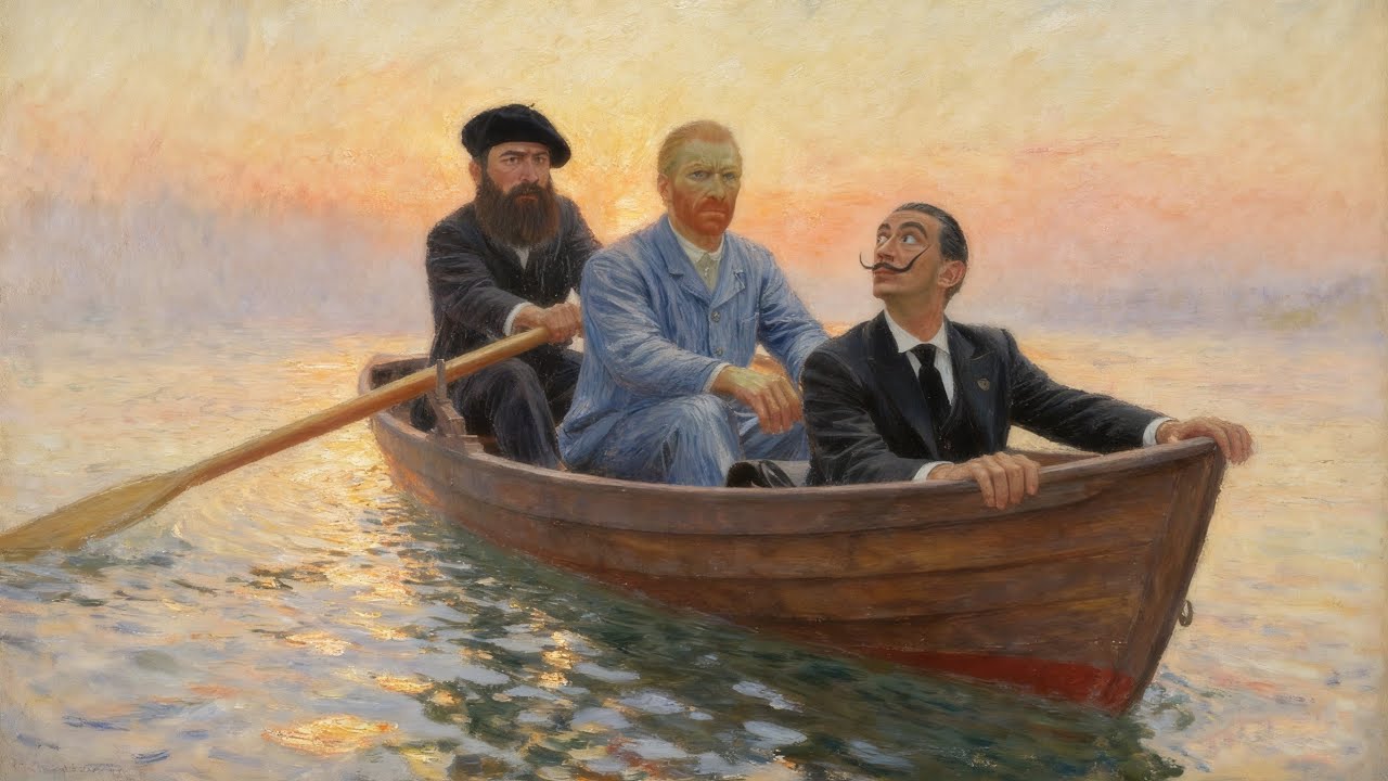 When Dalí Drops By Van Gogh and Monet’s World