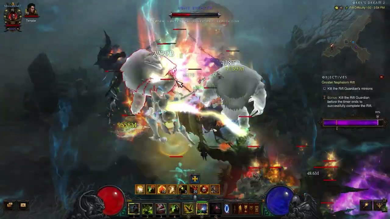 Diablo 3 season 36 Witch doctor Helltooth Firebats exhibition clear rank 2 world HT WD 6m 43s
