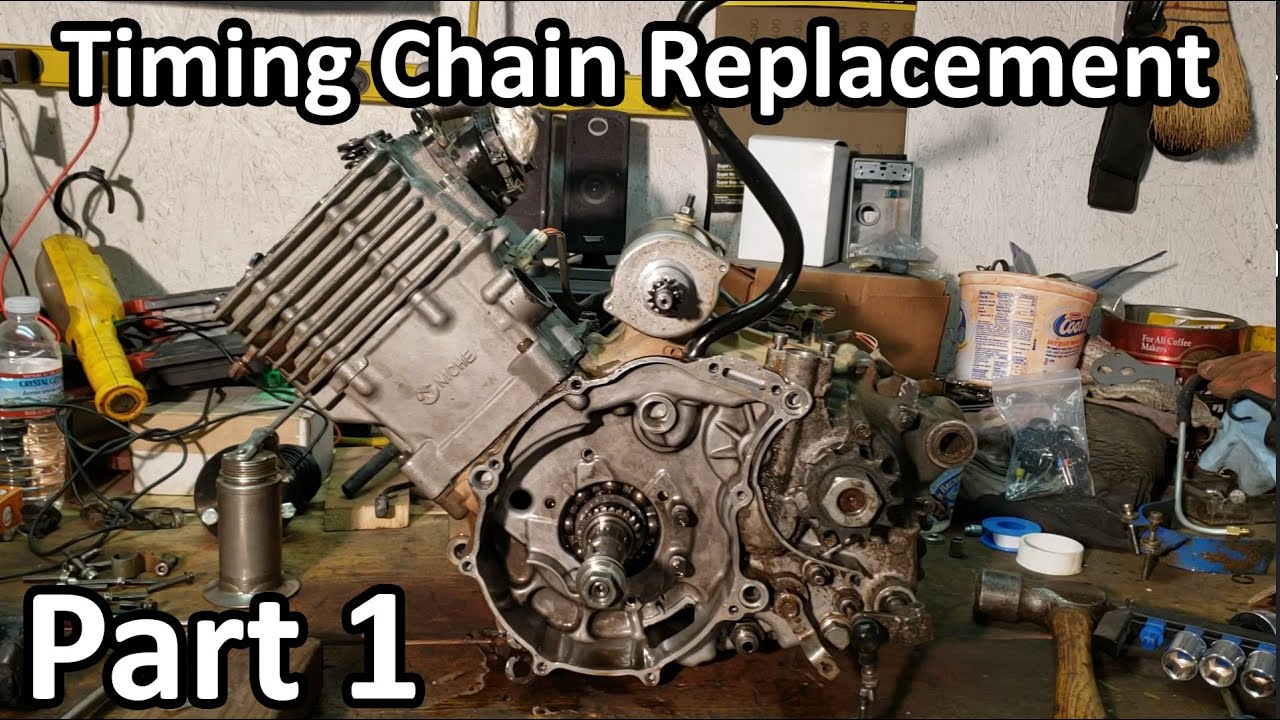 ATV Timing Chain Replacement Part 1. (Raptor 660 Used)