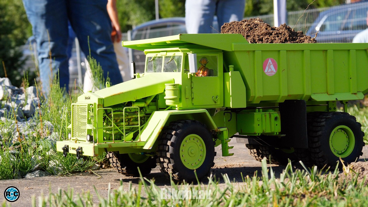 Rare EUCLID RC Dump Truck 1/14 scale! Heavy Machines! Big Action at Hansetrucker Bremen e.V.!
