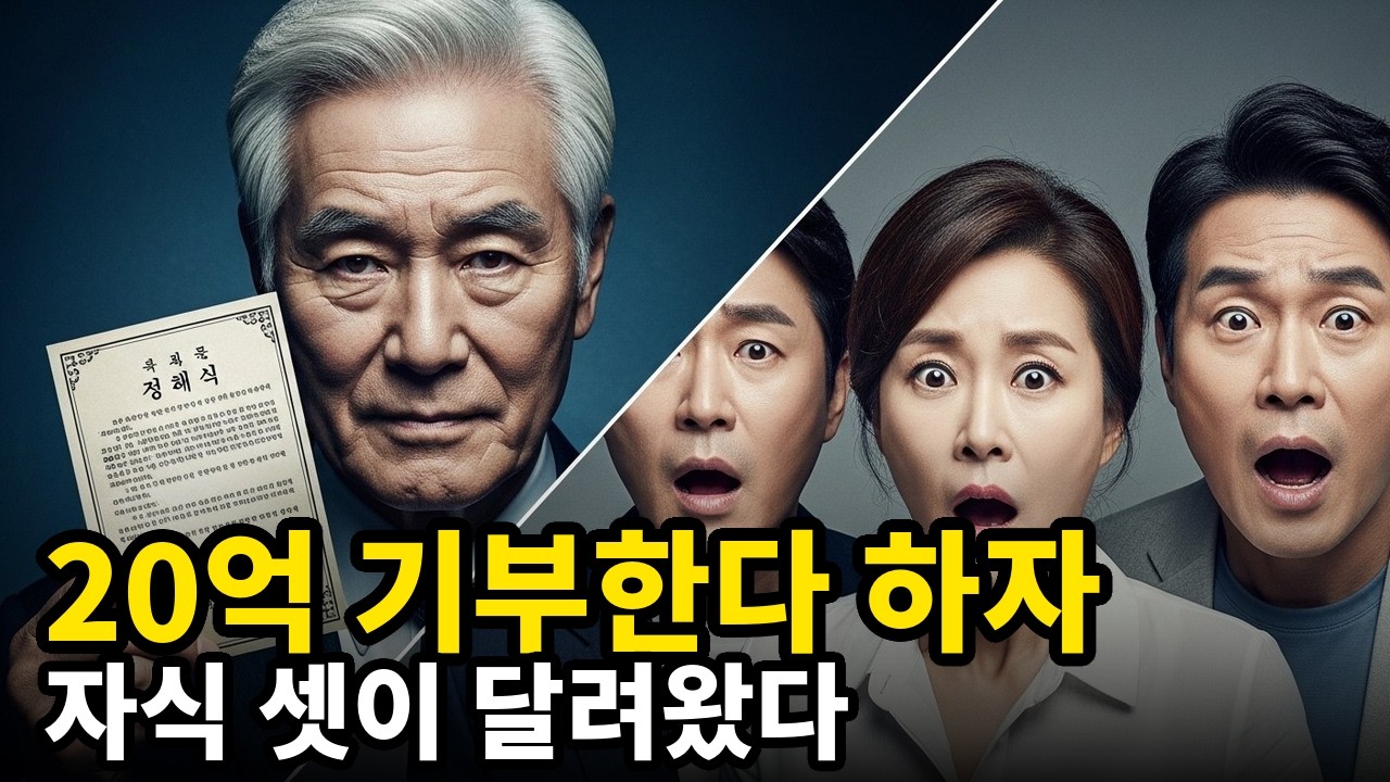 유언장 열어본 순간 세 자식이 얼어붙었다