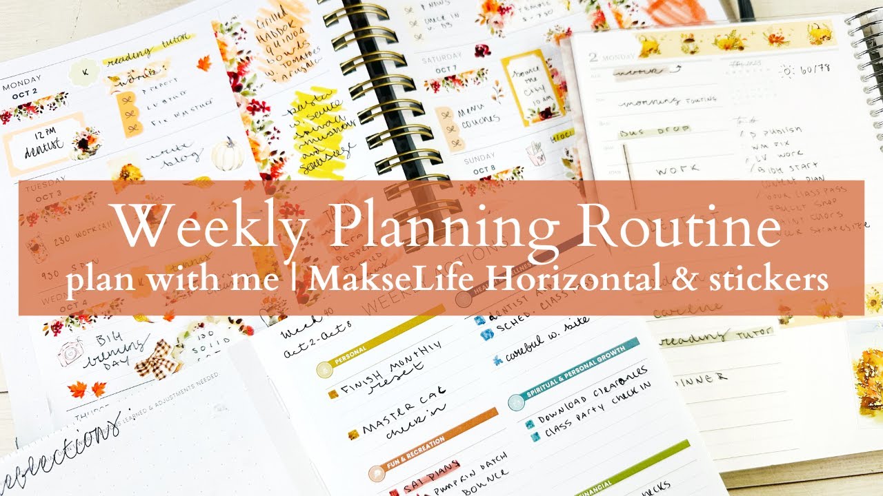 Weekly Planning Routine | Prepping for a busy fall week with STICKERS | #makselife Horizontal