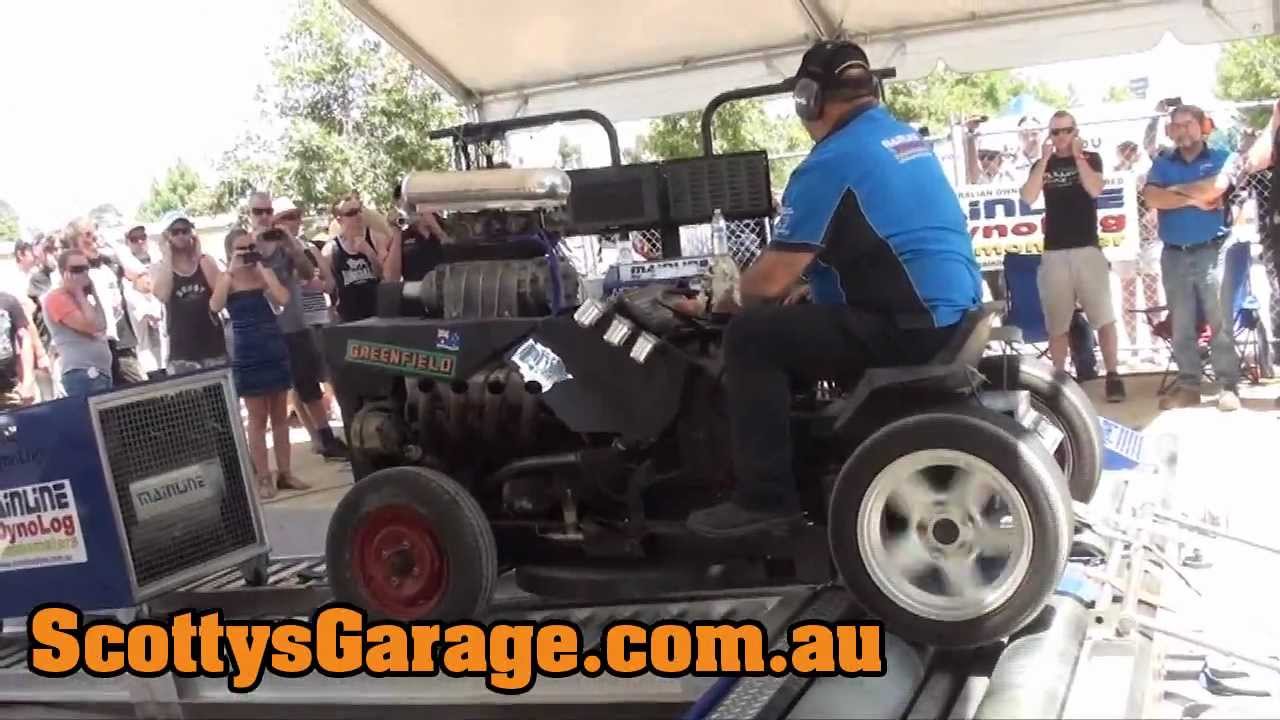 Crazy V8 LAWN MOWER Hits the Dyno
