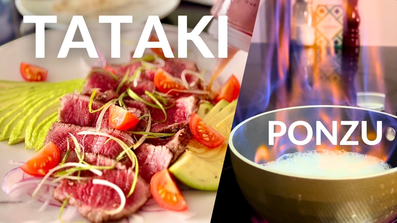 Japanese Beef Tataki with Ponzu Sauce