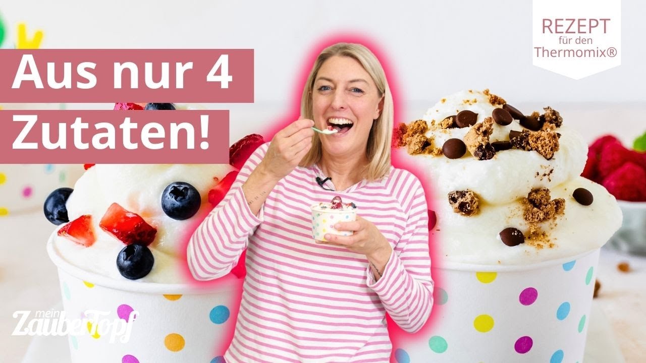 😋 Blitzrezept! Frozen Yoghurt im Thermomix® aus nur 4 Zutaten