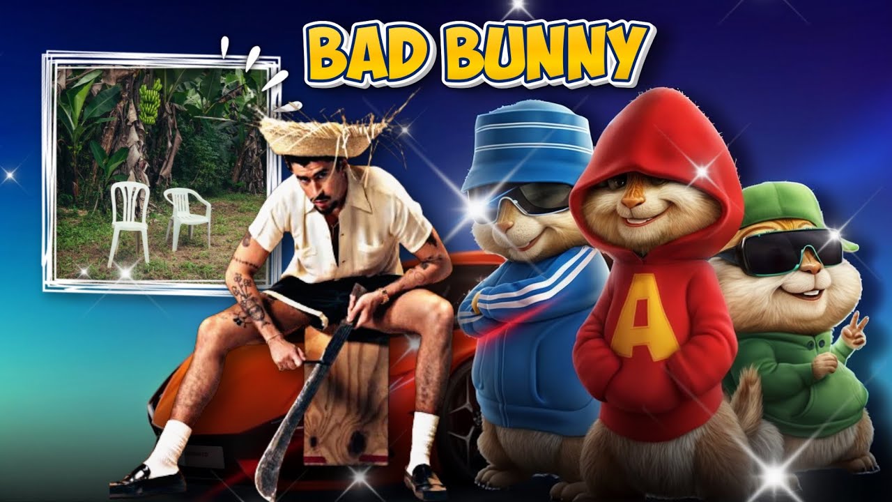 BAD BUNNY - DtMF (ALVIN Y LAS ARDILLAS 🐿️) DeBÍ TiRAR MáS FOToS - Video Lyrics