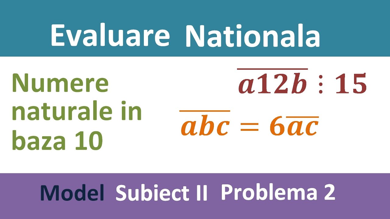 Evaluare Nationala 2020 (Numere naturale scrise in baza 10) - Probleme pregatitoare