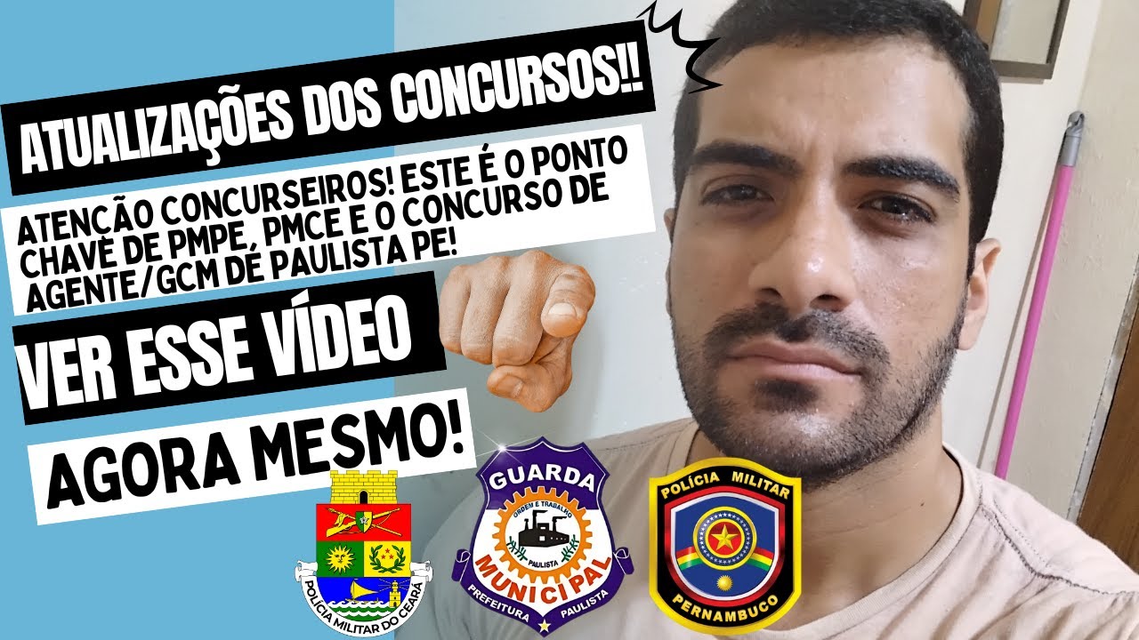 ALERTA GERAL! 🚨 Status ATUALIZADO dos 3 Concursos: PMPE, PMCE e GCM/AGENTE DE TRÂNSITO Paulista PE.