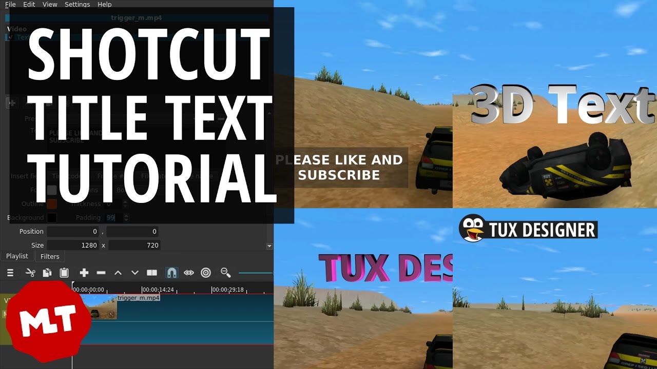 Shotcut Text Title - Basic & Advanced Tutorial