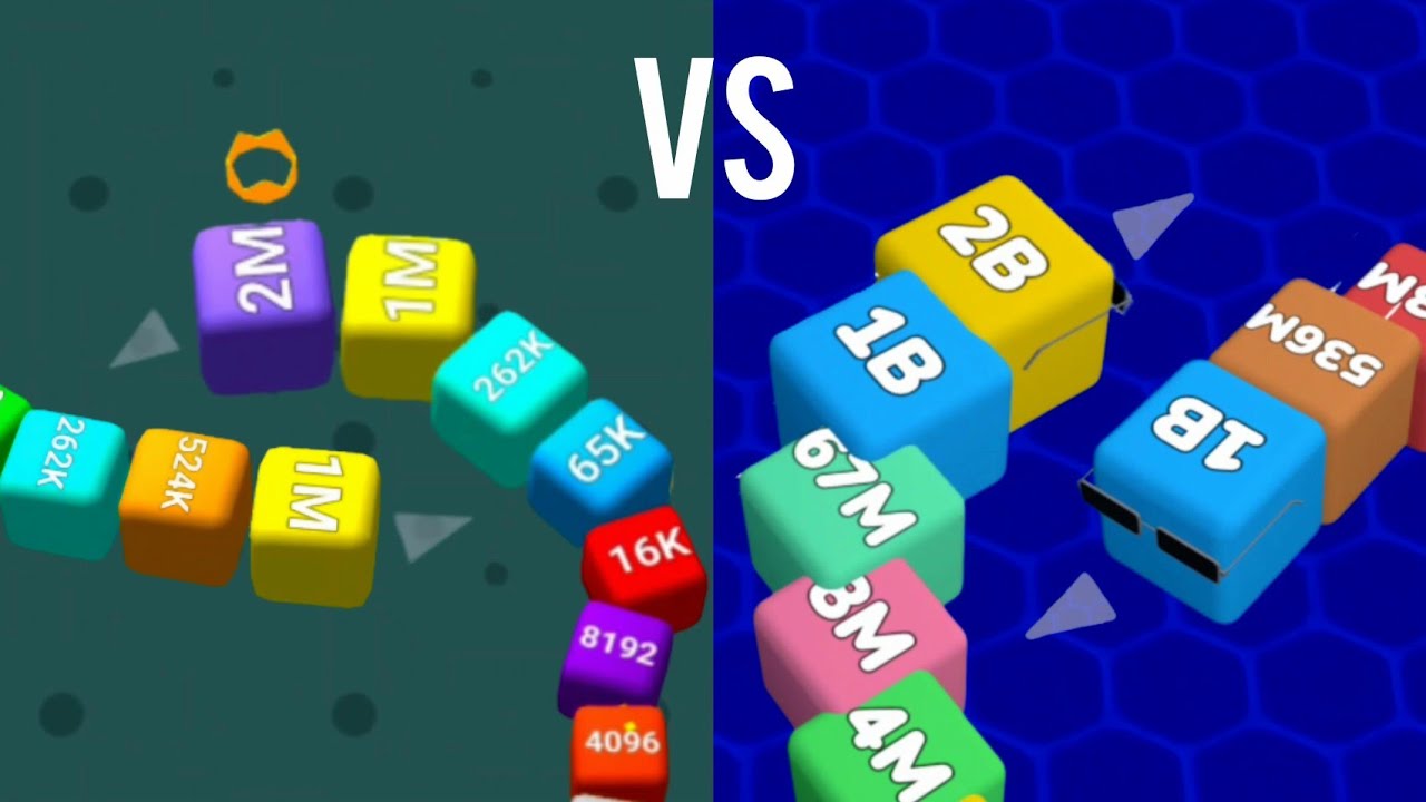 Cube Arena 2048 VS 2048 Snake: Number Cube Snake