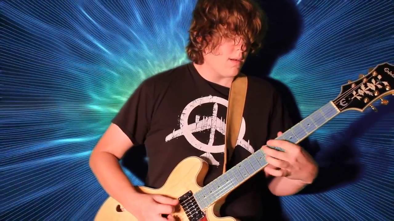 Crazy Guitar Solo with Neck Illusions Fretboard Green Screen