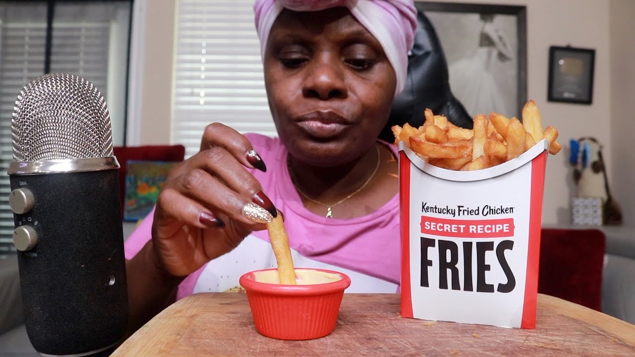 KFC FRIES ASMR EATING SOUNDS