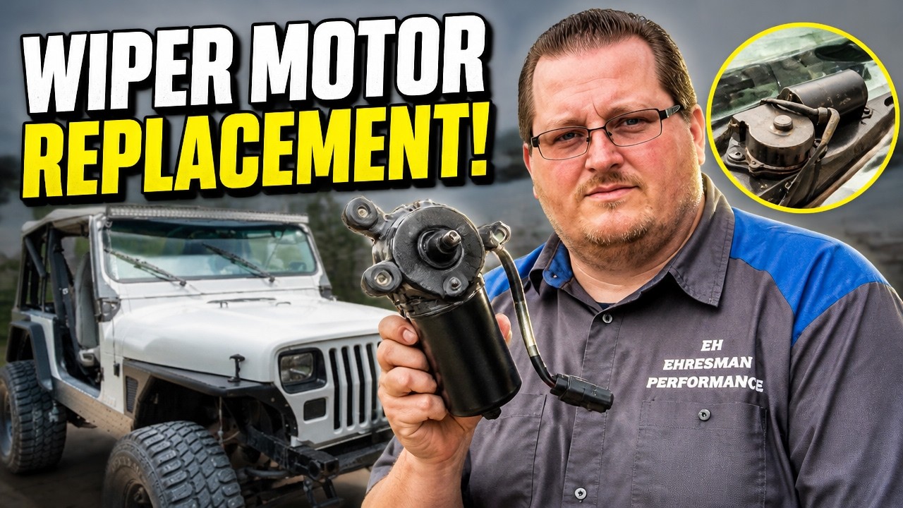 Overland Project Jeep YJ Windshield Wiper Motor Replacement | Lower Front Windshield