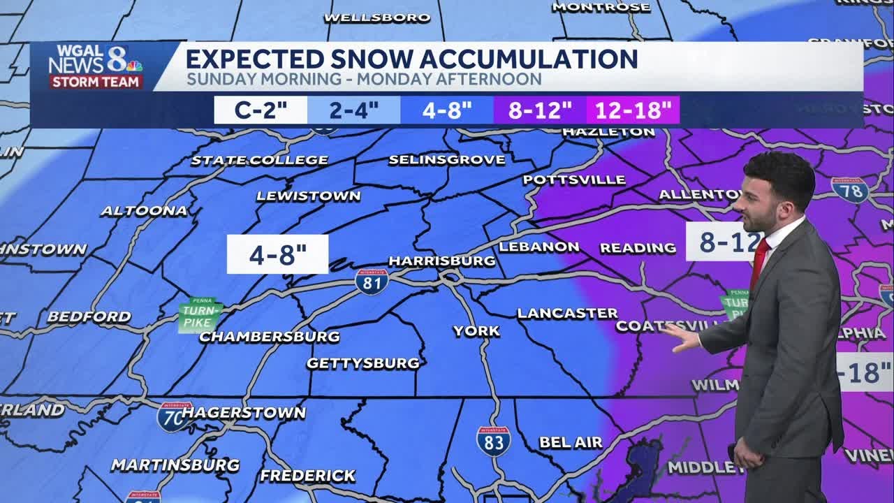 ALERT: Light to heavy snow mix for Sunday