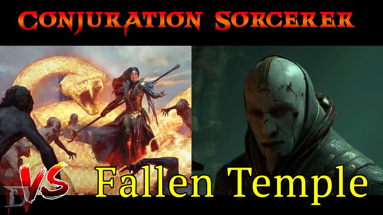 (D4) Hydra Conjuration Sorcerer vs Fallen Temple - Level 49, Season 4 PTR 1.4.0