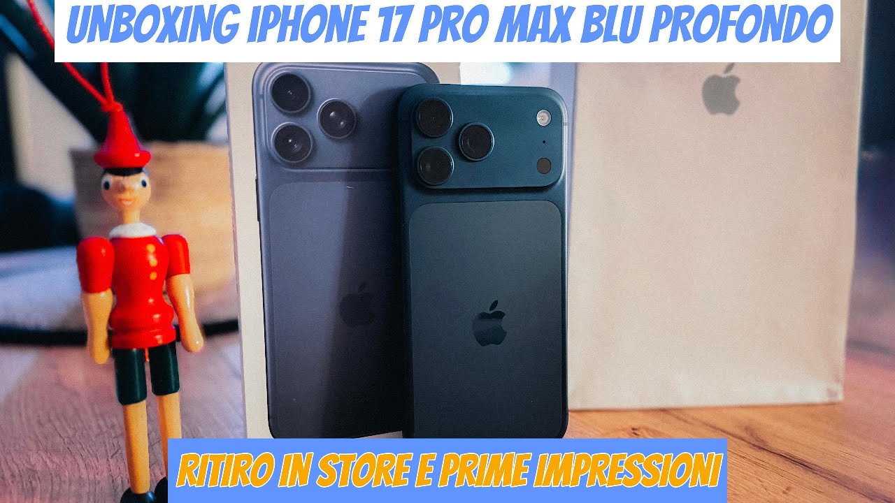 🔵RITIRO DEL NUOVO IPHONE 17 PRO MAX  BLU PROFONDO DI MIA MOGLIE 🔵