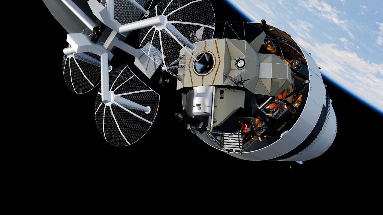 Apollo 15 Part 17: Transposition and Docking (A Blender Animation)