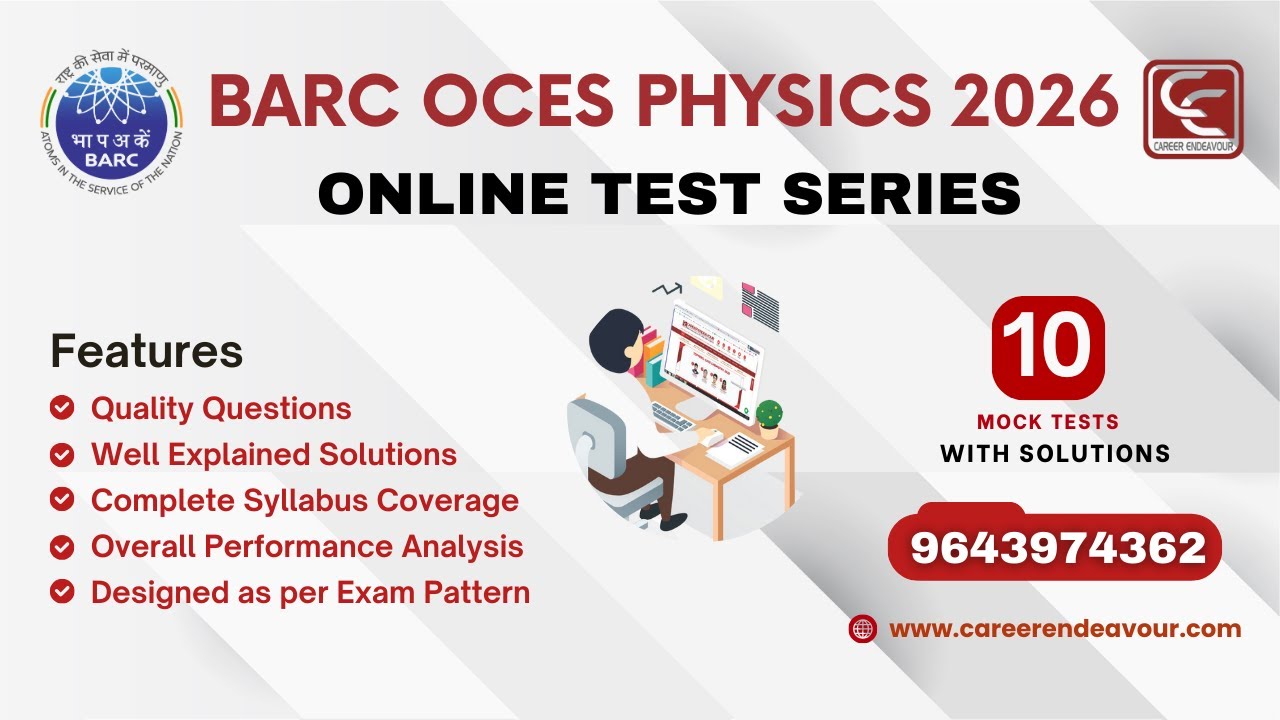BARC OCES Physics Online Test Series 2026. #barcrecruitment
