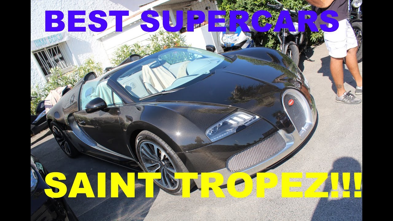 Best of Supercars in Saint-Tropez!: 4x Veyrons, 3x SLR Roadster, Mansory DB9, Carrera GT,...