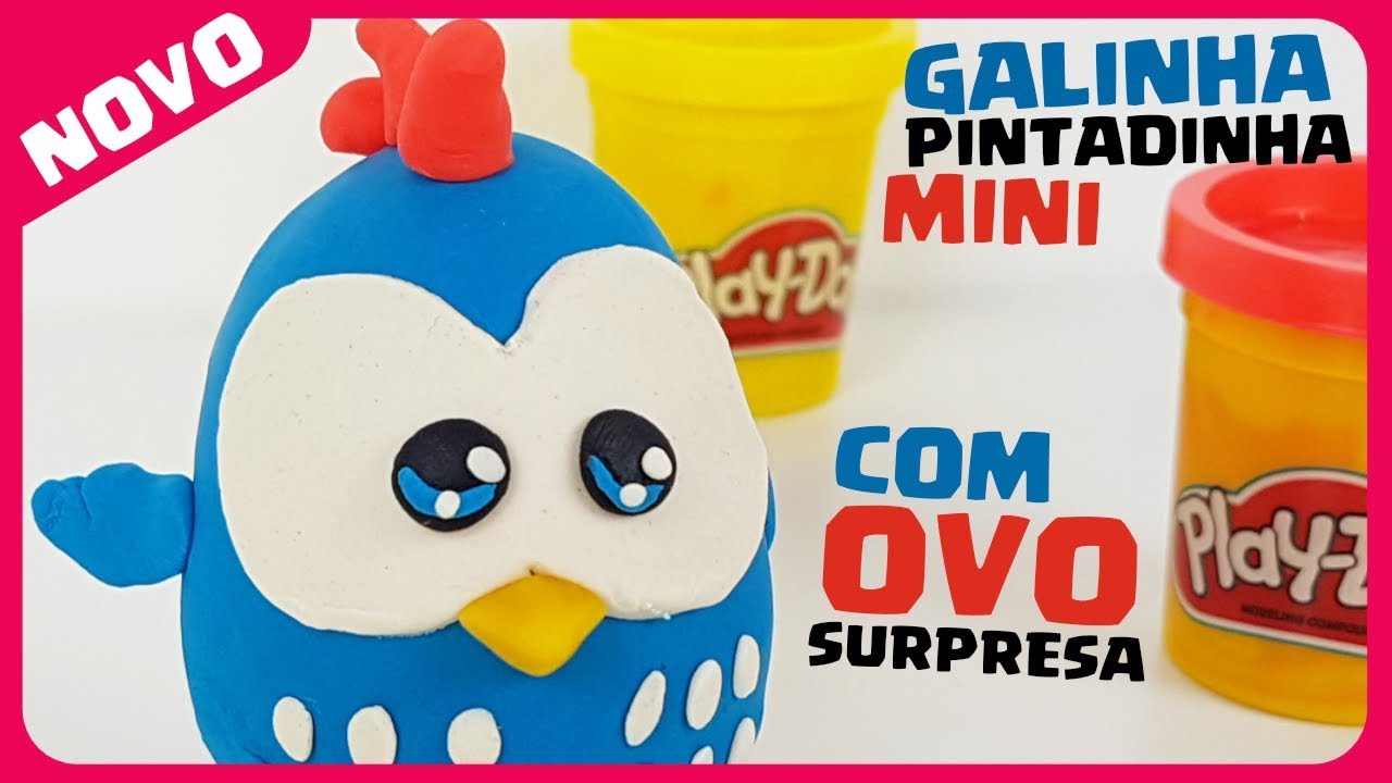 GALINHA PINTADINHA MINI DE MASSINHA OVO SURPRESA COM BRINQUEDO