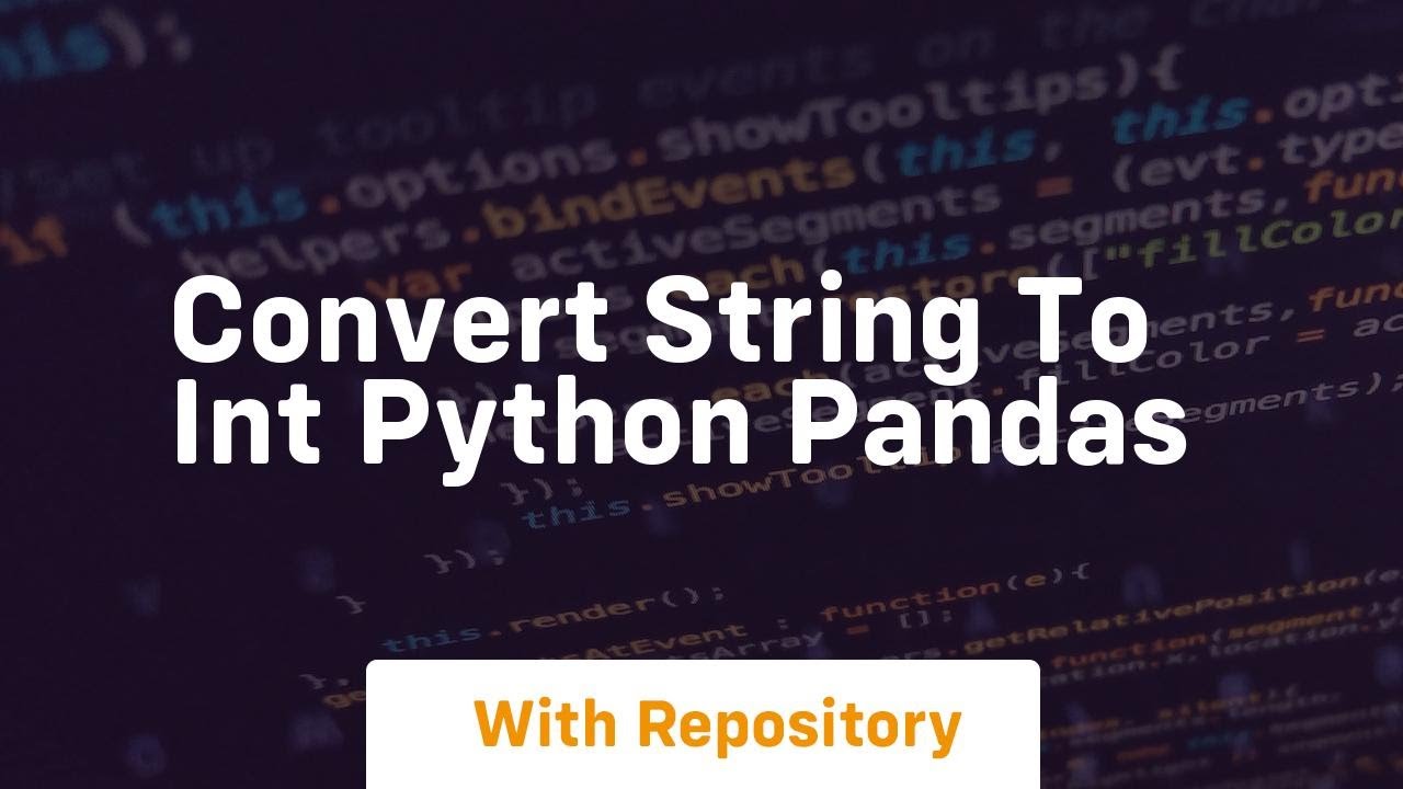 convert string to int python pandas