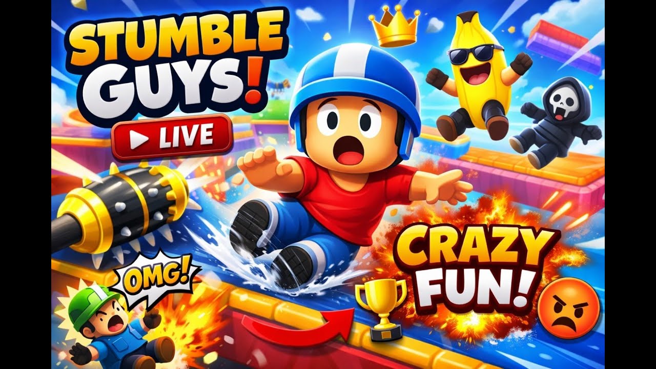 🔴 Live Stumble Guys  | #chaos  #clutches  & #funny  #fails  😂 | Join me #live #stumbleguys