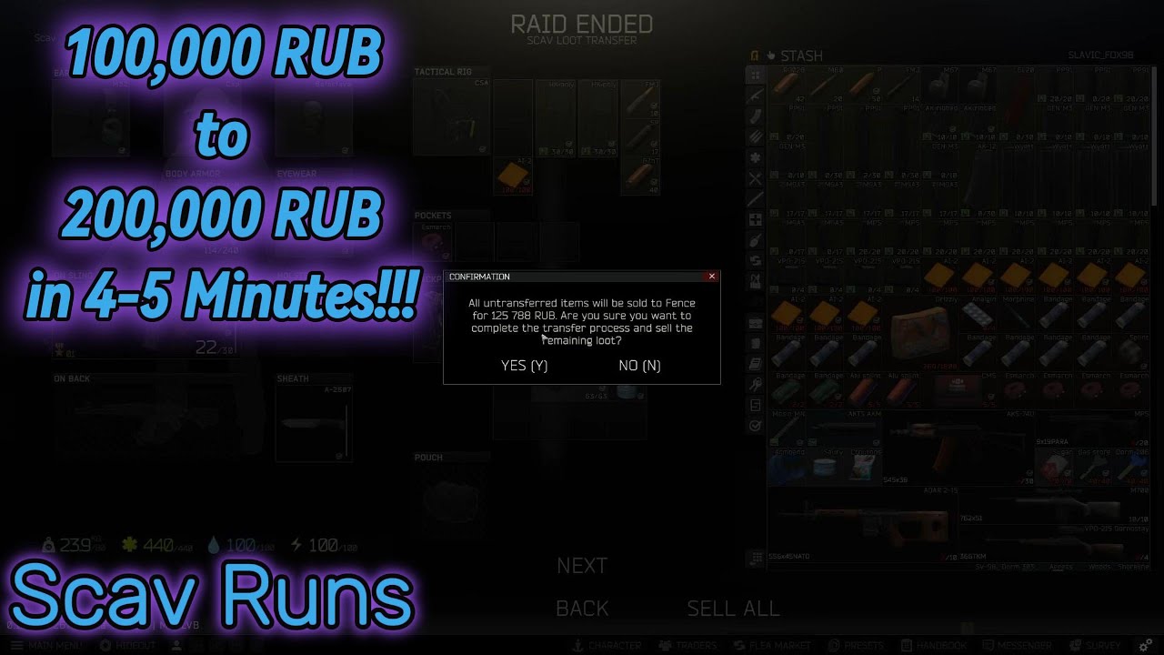 How to Make Quick Easy Money in Escape from Tarkov in under 10 minutes from Scav Raids!